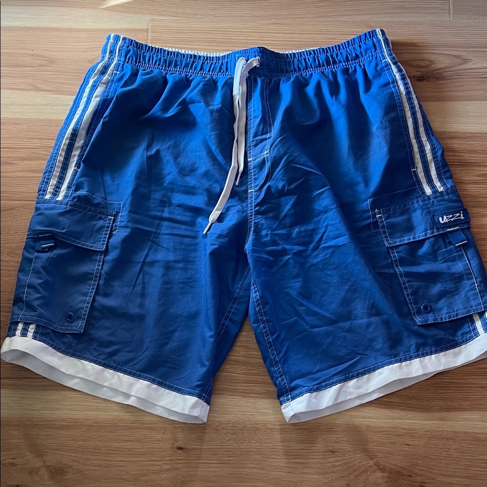 Men's Blue Cargo Swim Shorts